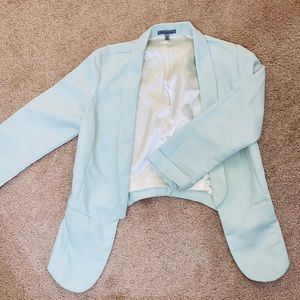 low high mint blazer